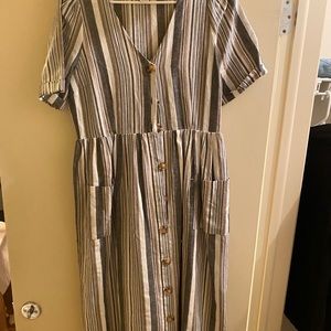 Linen Potato Sack Dress